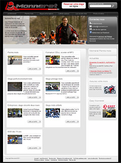 Moto école Monneret : Création du site web